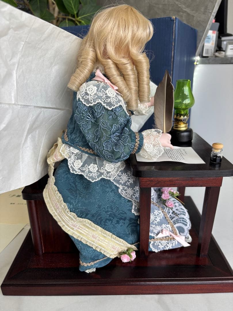 ジュモー・オートマタ 手紙を書く少女 オルゴール仕掛 からくり人形 認定書説明書