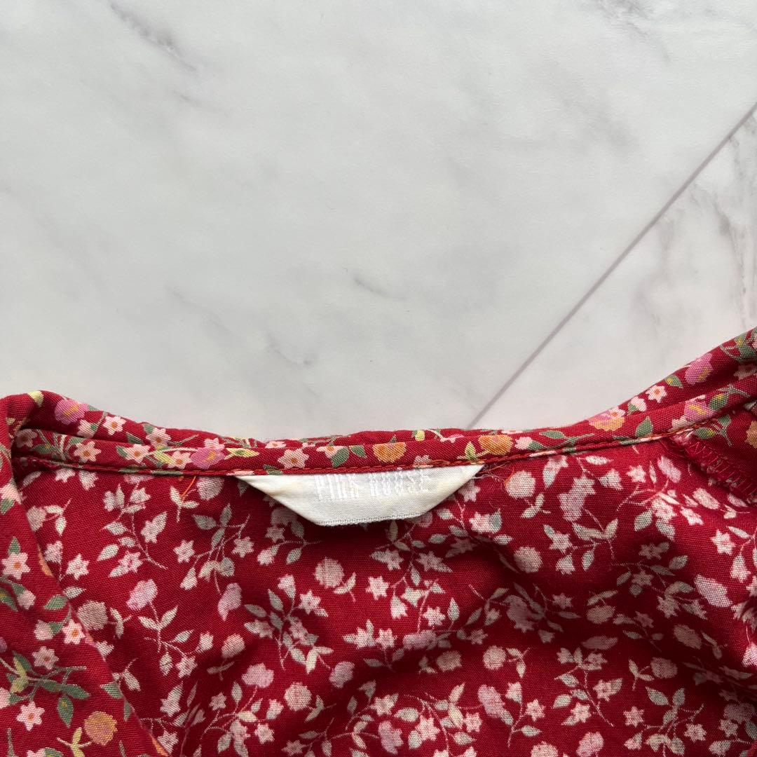 PINK HOUSE パッチワーク　ロングワンピースピンタック フリル 日本製