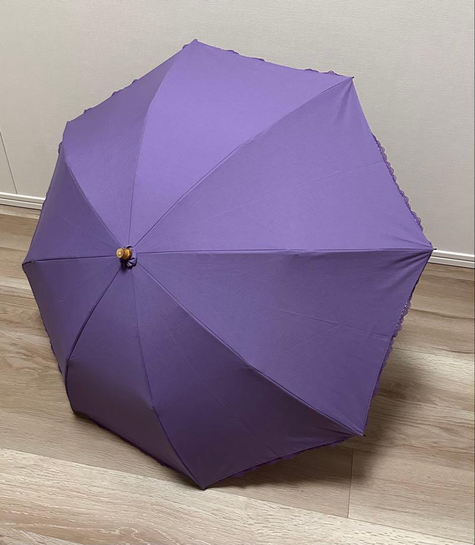 福井洋傘 ZENZA 晴雨兼用 折りたたみ傘 高級傘 伝統工芸 日本製 パープル