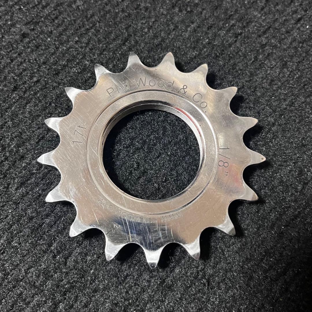 Philwood 17tコグ ロックリング ピストバイク