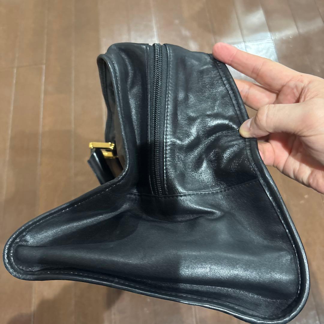 ロエベ アマソナ50レザーボストンバッグ ブラック