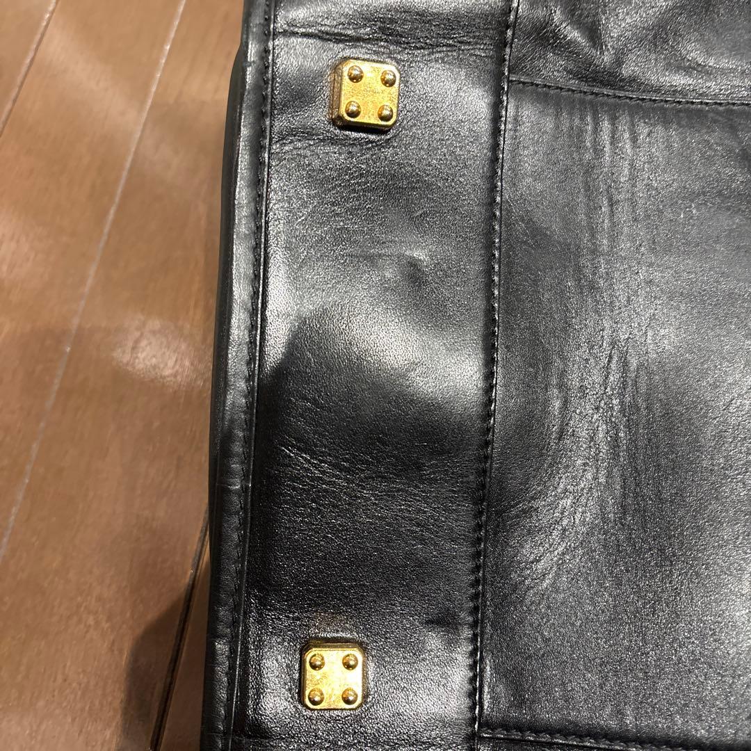 ロエベ アマソナ50レザーボストンバッグ ブラック