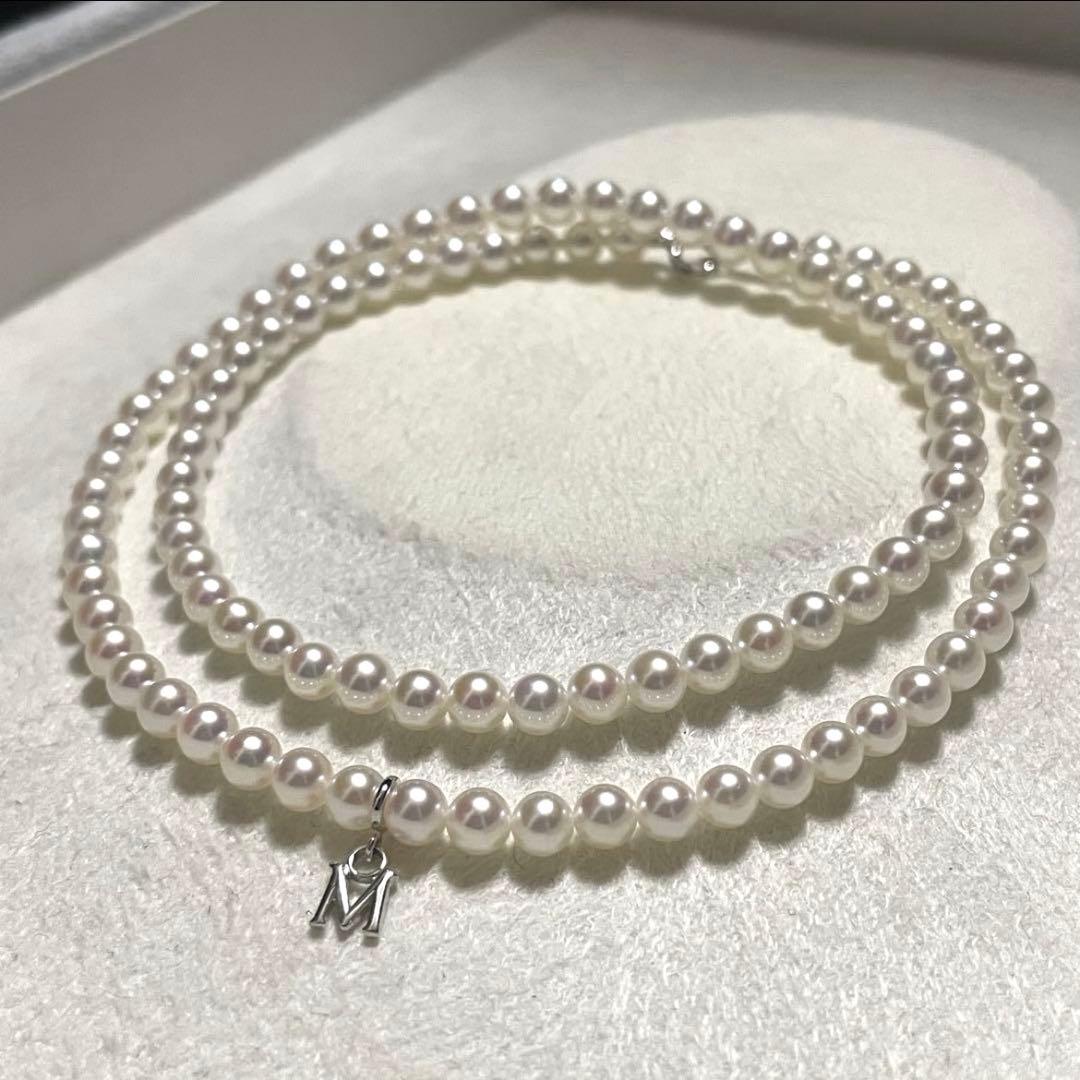 とまと 【K18✨Mチャーム】 あこや本真珠 ネックレス ベビーパール