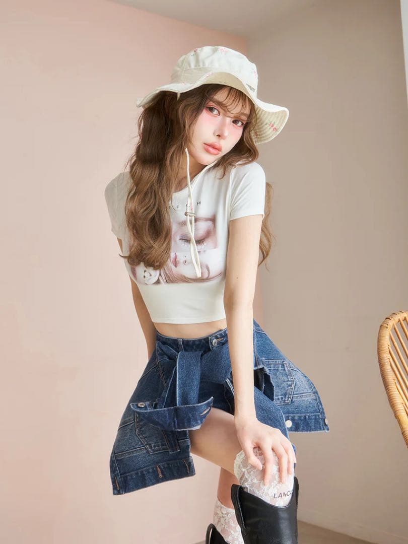 darich ドッキングデザインデニムショートパンツ