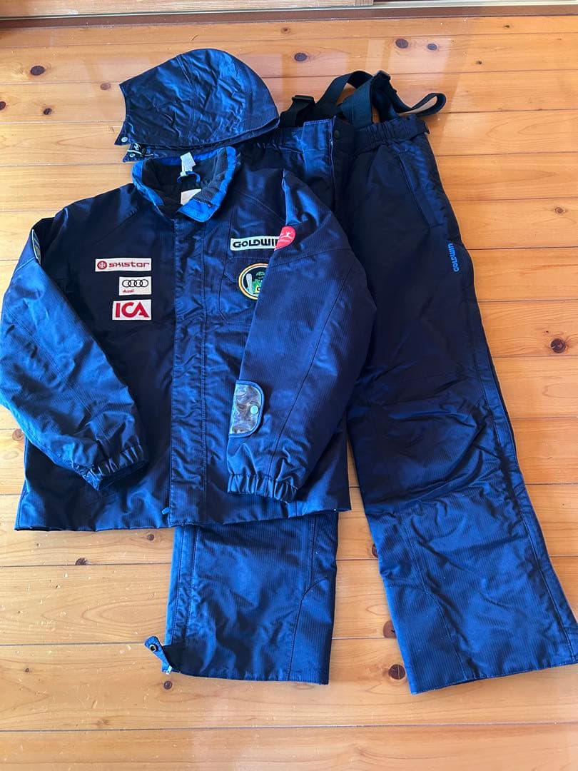 GOLDWIN／スウェーデンチームモデル スキーウェア 160　サスペンダー付