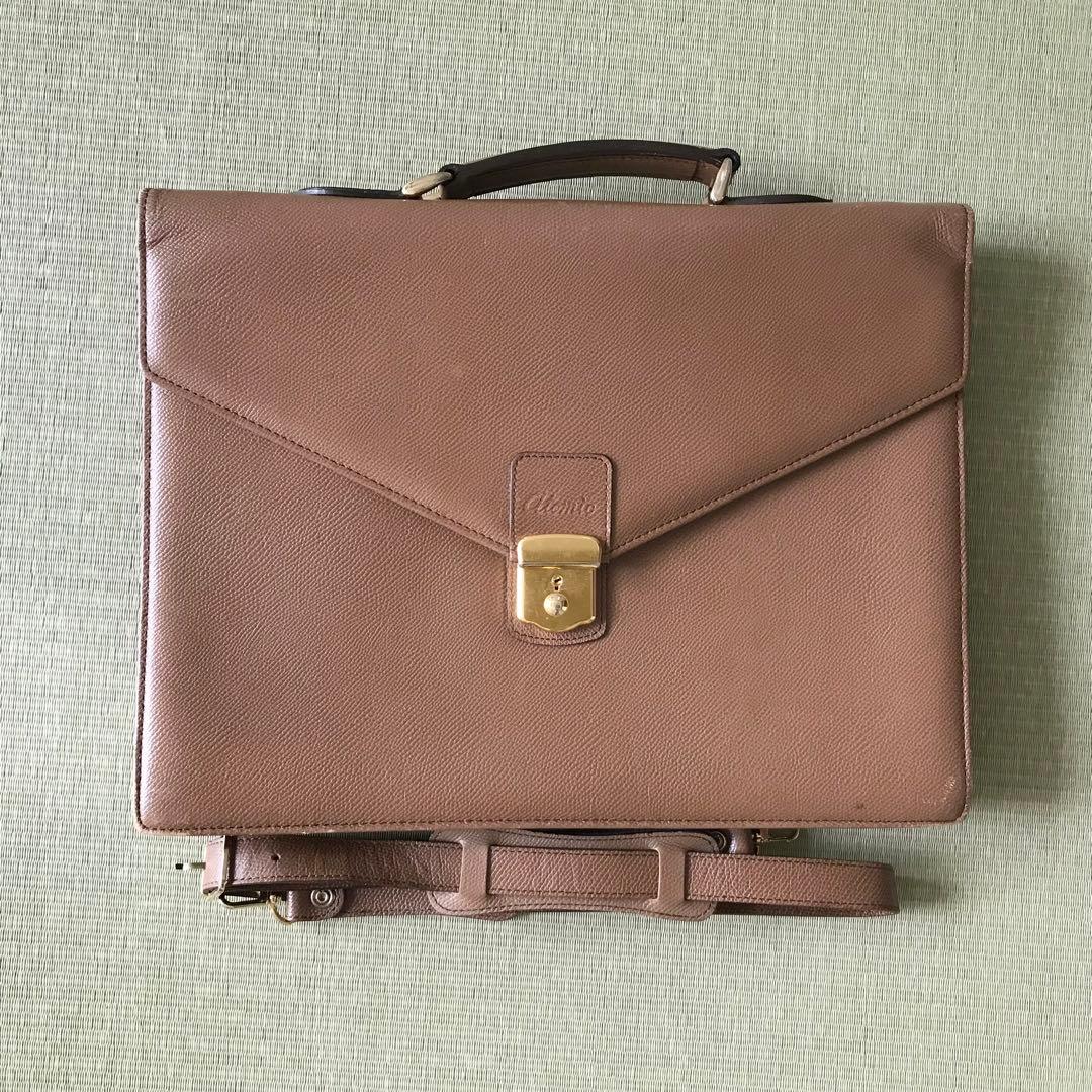 【高級】 青木鞄 本革 ビジネスバッグ ブリーフケース　肩掛け付