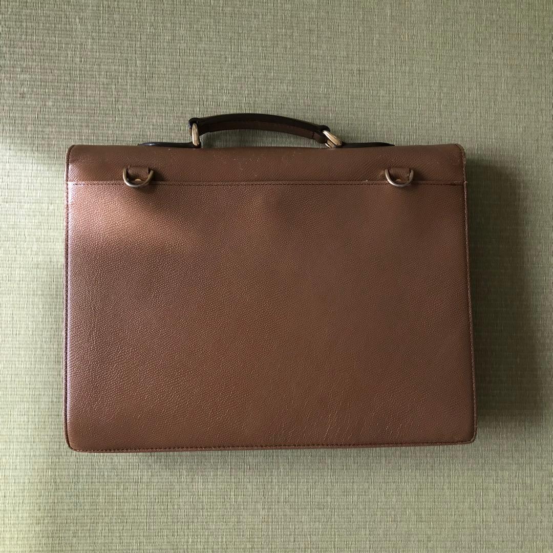 【高級】 青木鞄 本革 ビジネスバッグ ブリーフケース　肩掛け付