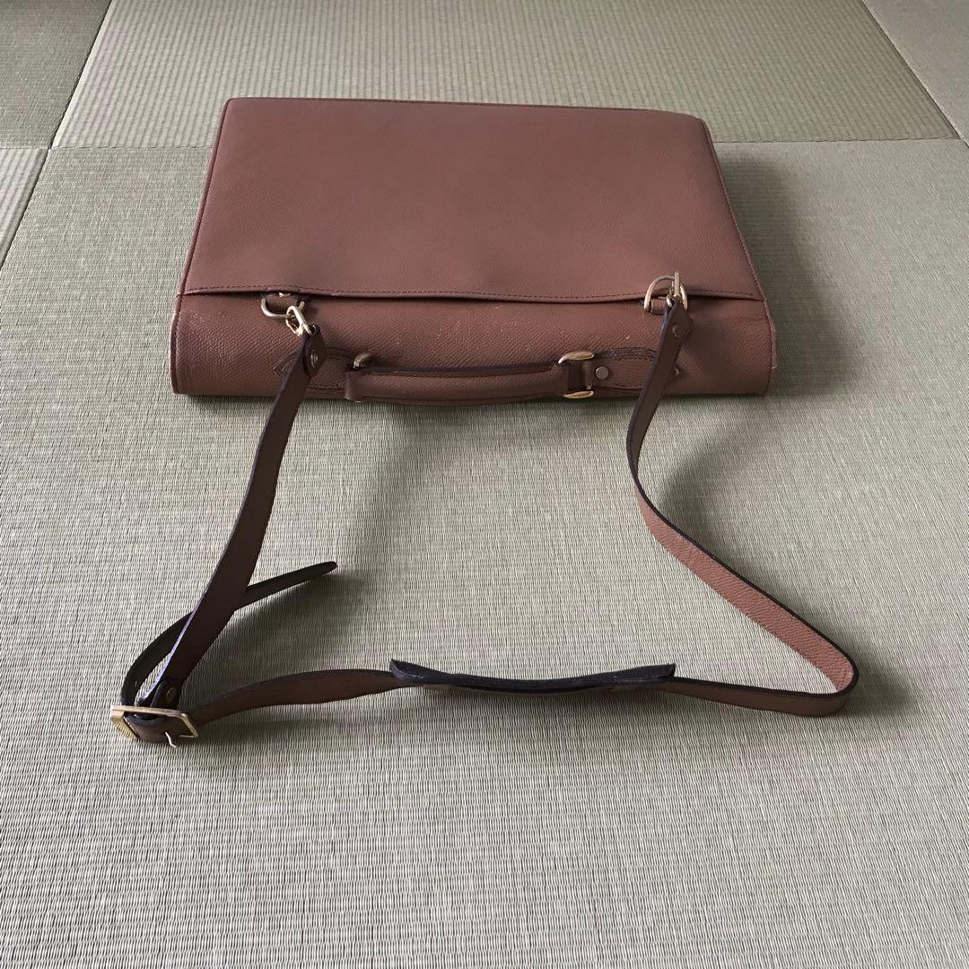 【高級】 青木鞄 本革 ビジネスバッグ ブリーフケース　肩掛け付