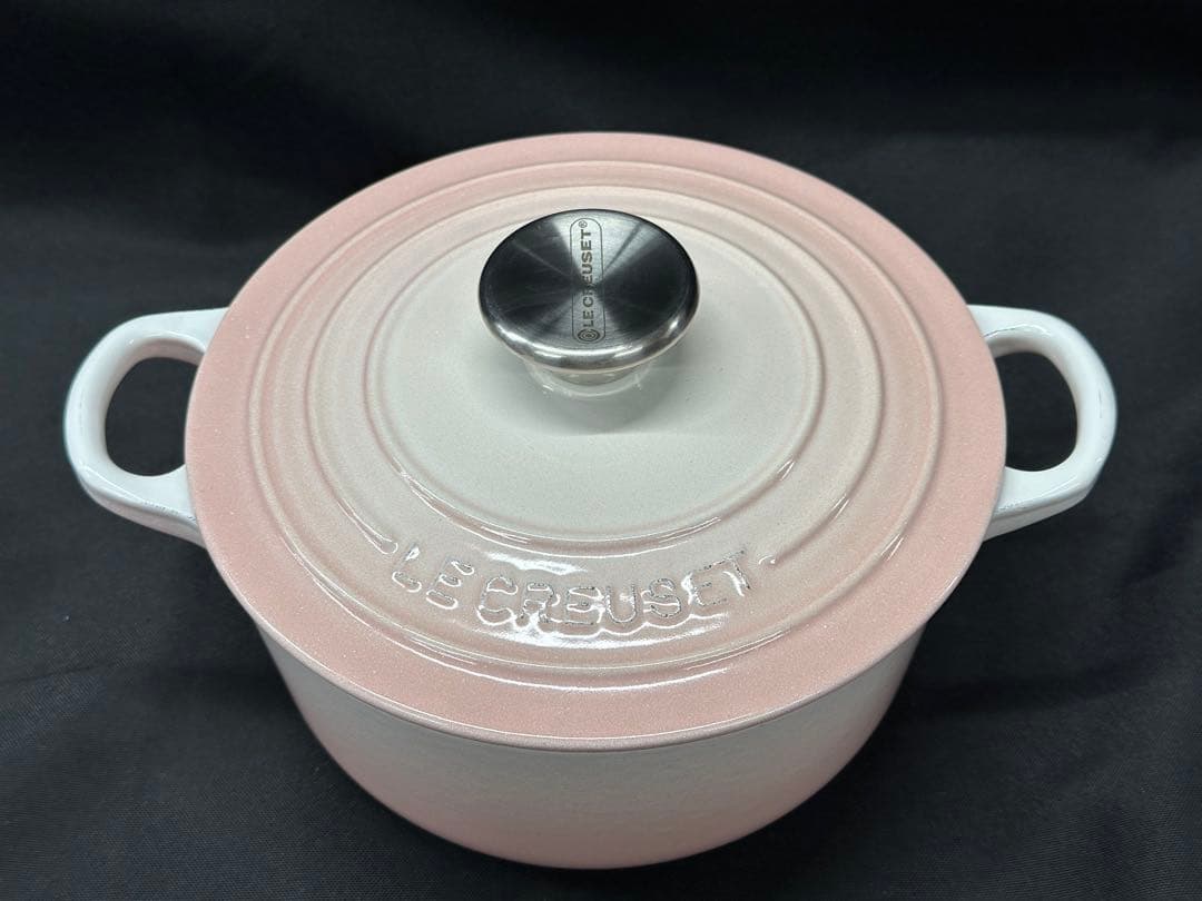 【USED美品】Le Creuset ココットロンド　ピンク　18cm