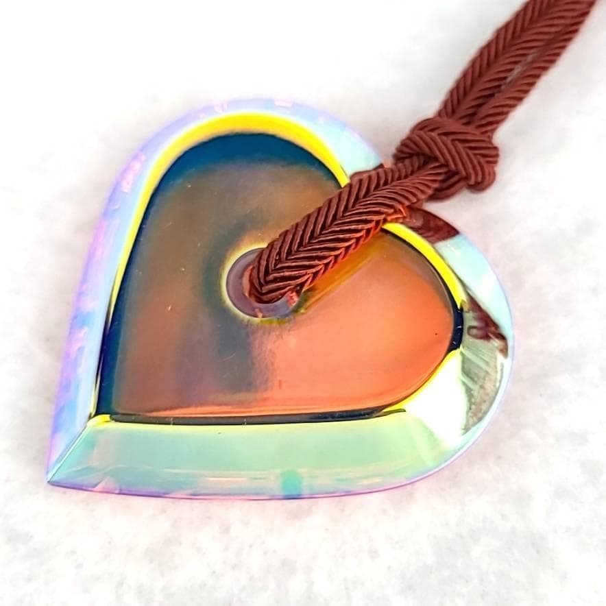 /極上品/バカラ ハート アラフォリ イリゼクリア オレンジ ネックレス 9