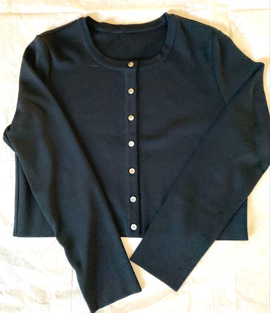 マグノリアコレクション望月順子先生アンサンブルニットカーディガン黒サイズ38