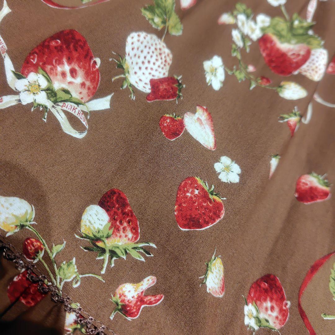 PINE HOUSE メリーストロベリー　ミディ丈ワンピース