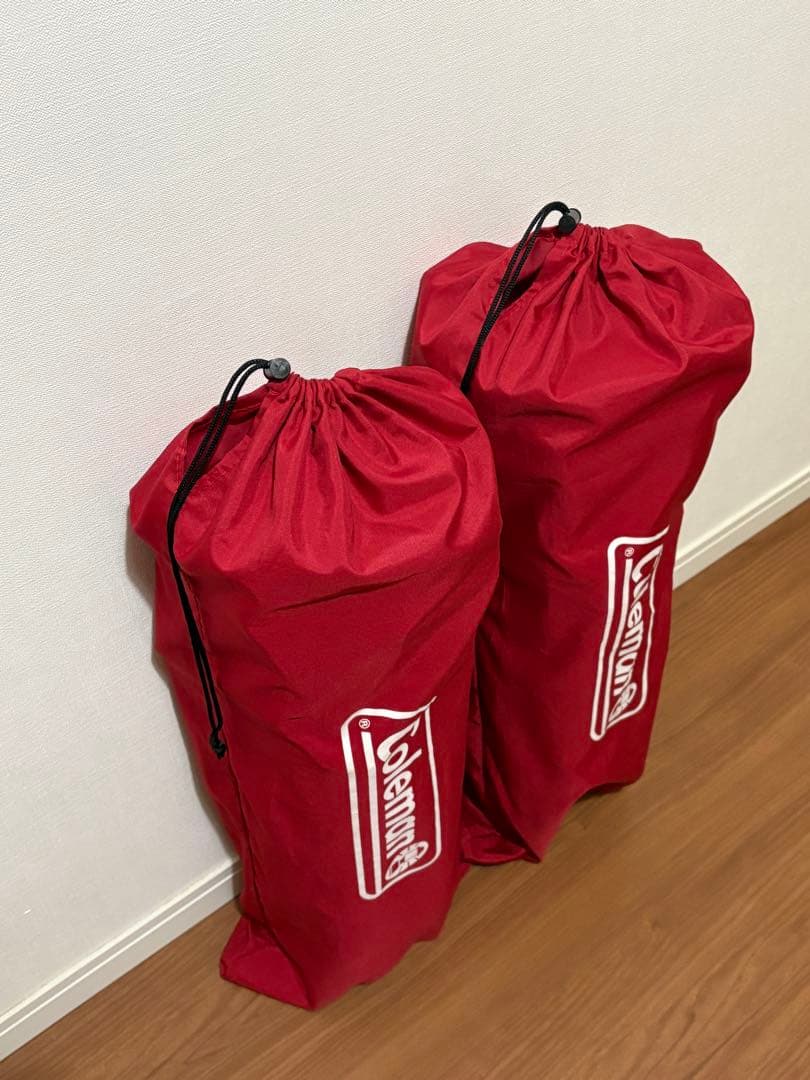 コールマン アウトドアチェア 2脚セット レッド 収納袋付き Coleman