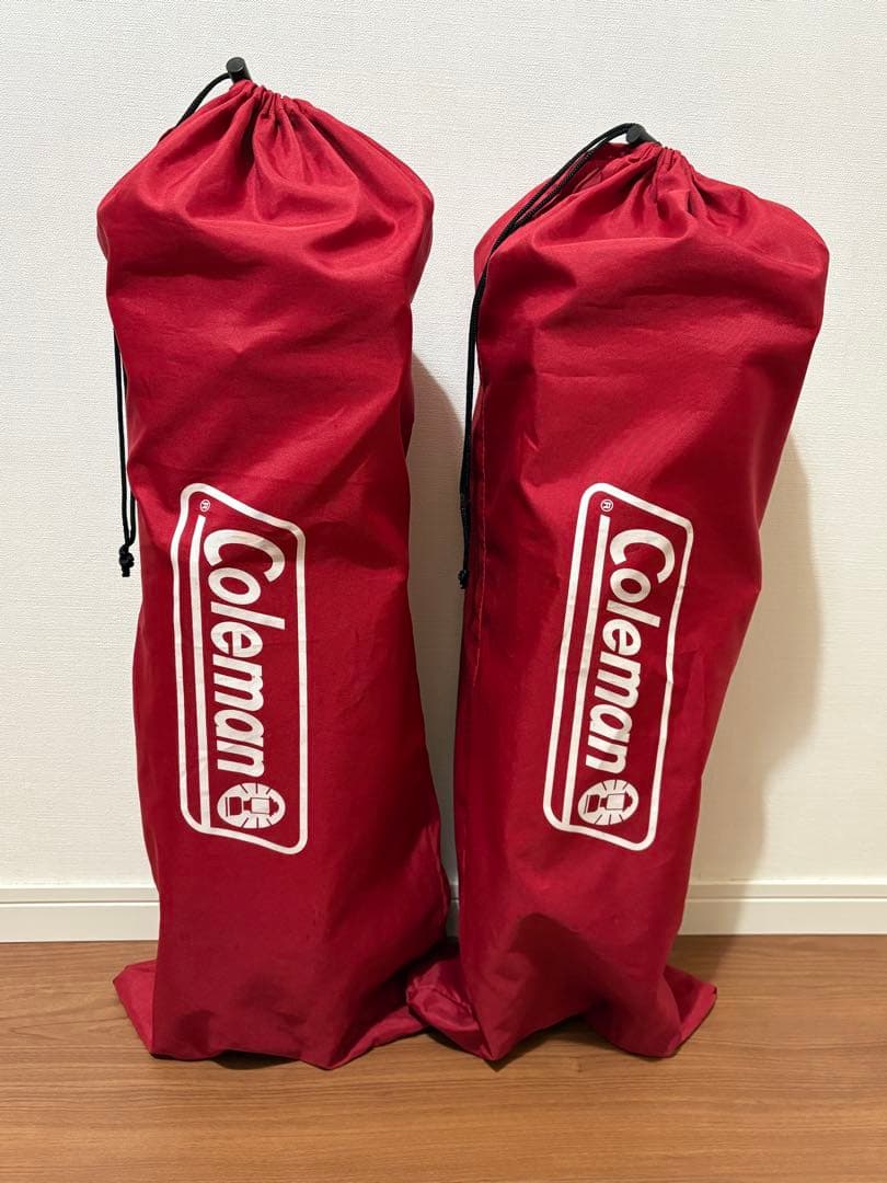 コールマン アウトドアチェア 2脚セット レッド 収納袋付き Coleman