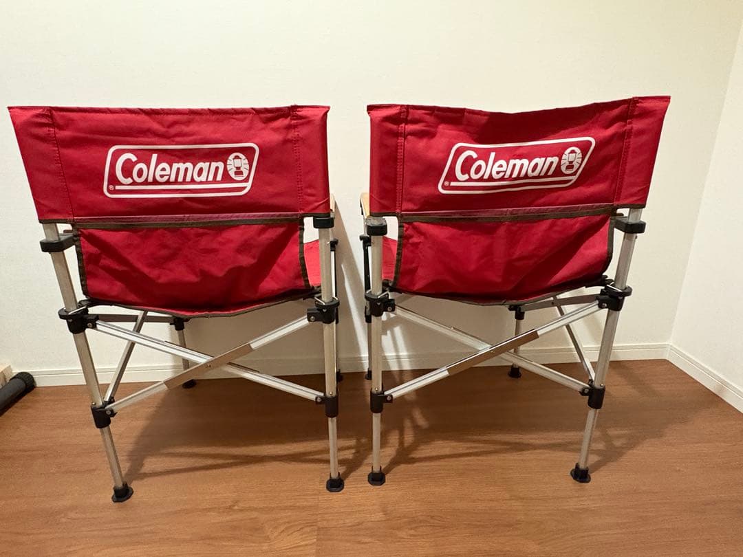 コールマン アウトドアチェア 2脚セット レッド 収納袋付き Coleman