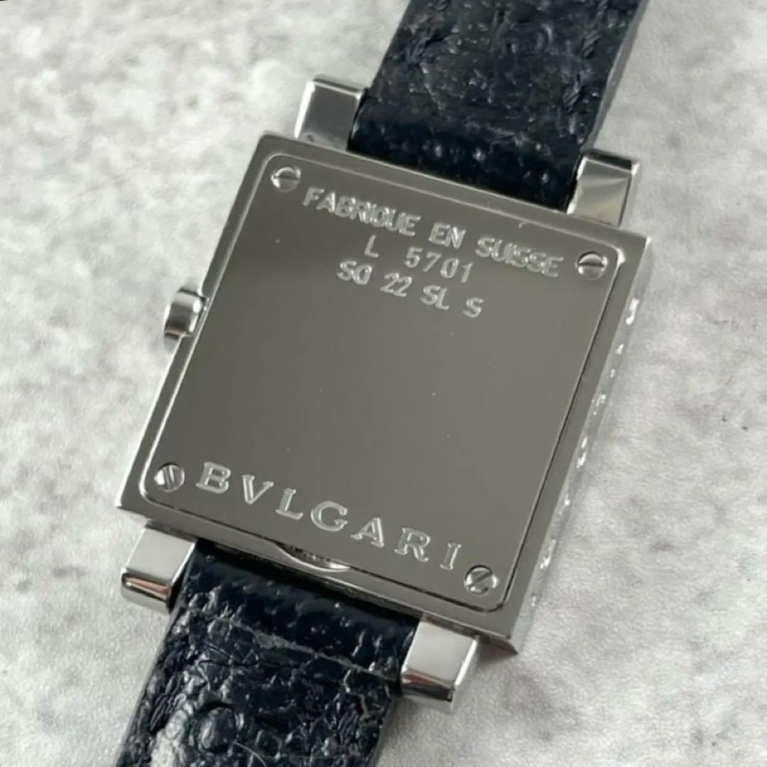 ブルガリ SQ 22 SL ステンレススチール クォーツ腕時計 箱保証書 稼働