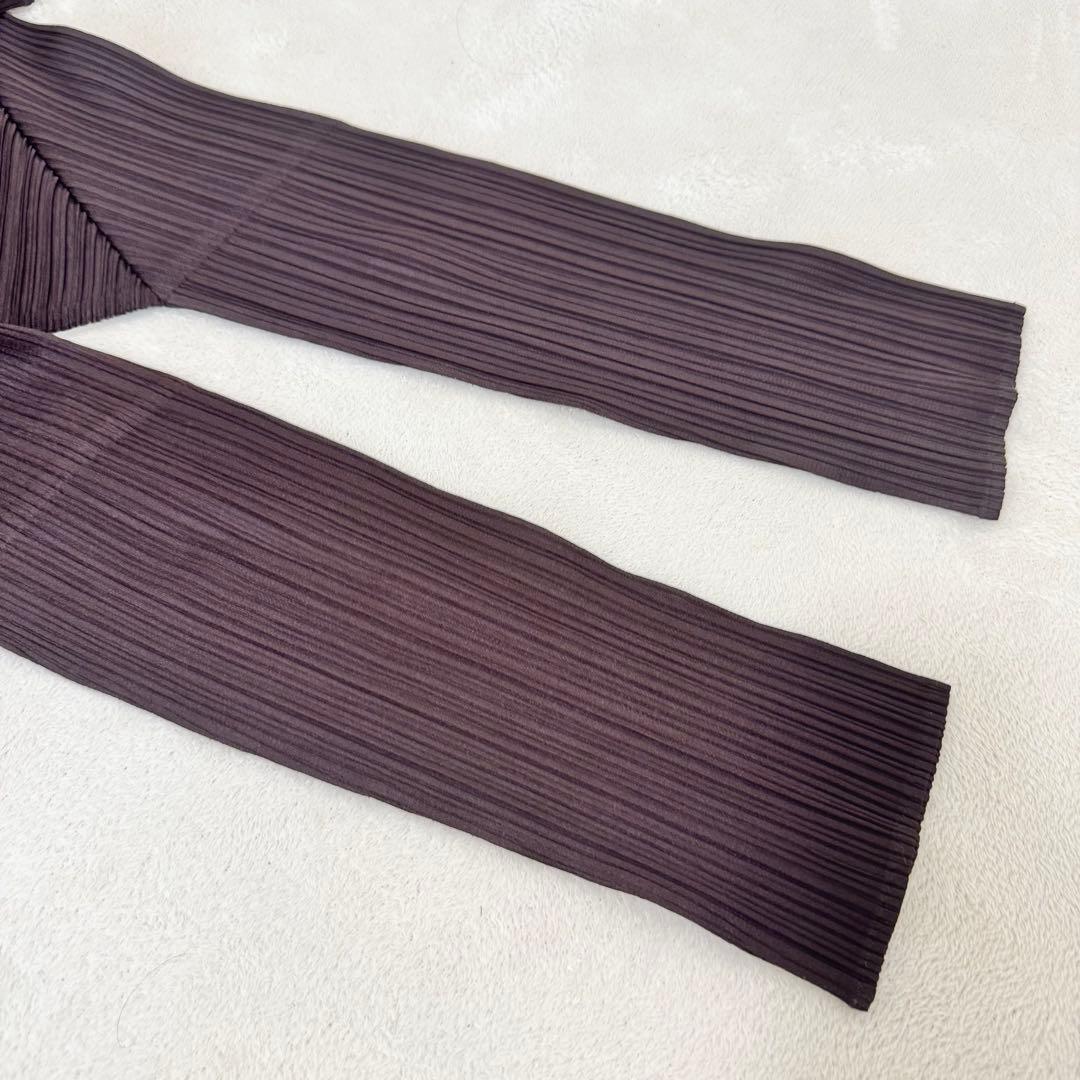 PLEATS PLEASE プリーツ　ブラウン　オーバーサイズ　長袖　ハイネック