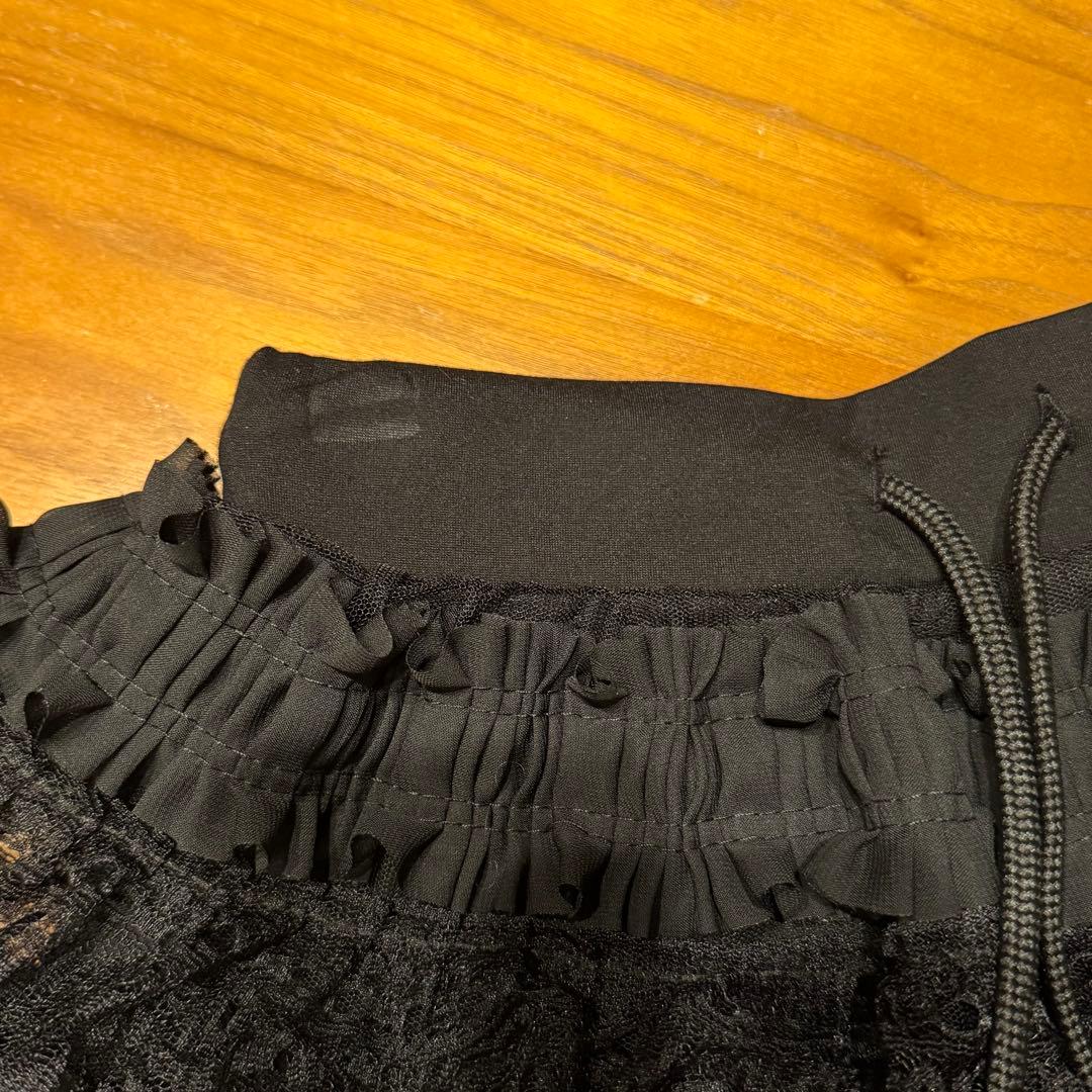 ボリュームレースフレアミニスカート