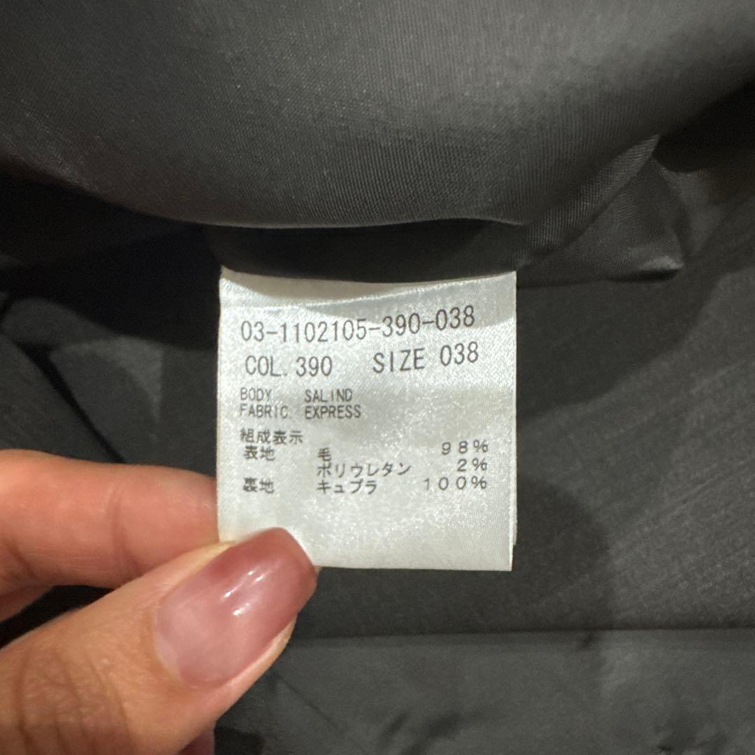 セオリーリュクス　ダークグレー ダブルブレスト ベスト