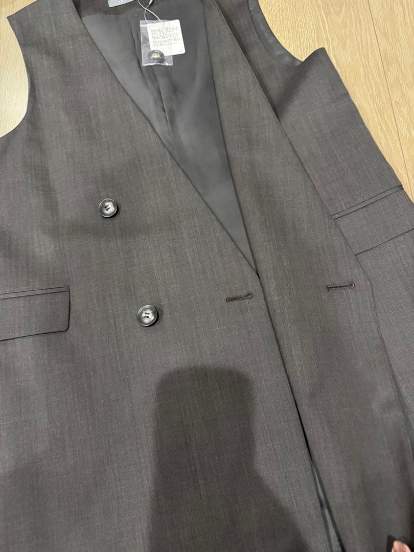 セオリーリュクス　ダークグレー ダブルブレスト ベスト