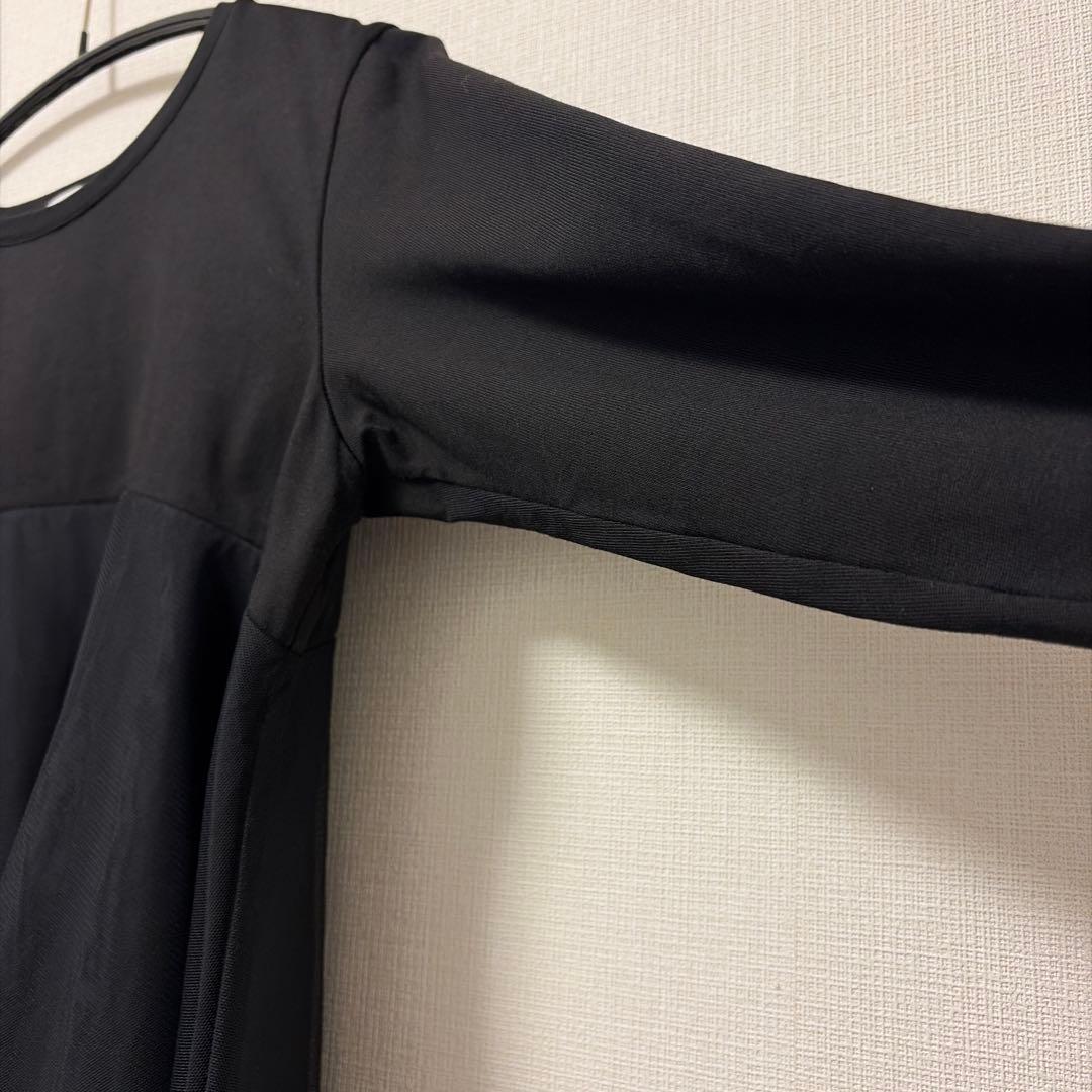 美品 BEARDSLEY ビアズリー チュール 切替カットソー チュニック 黒