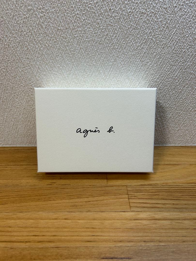 【ろる】agnès b. グレー レザー 名刺入れ