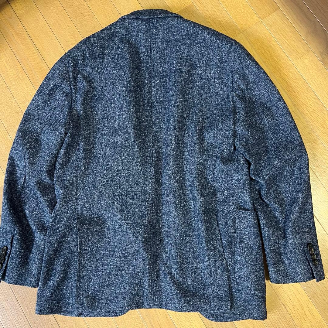 【美品】ベスト付 ラルディーニ LARDINI ジャケット ベスト ネイビー