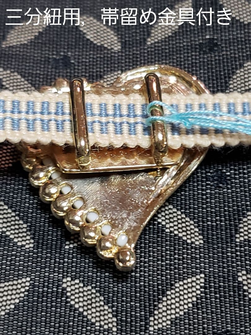 オール新品■変わり織り金魚×6花模様大人浴衣，半幅帯，特別帯留め付き４点セット