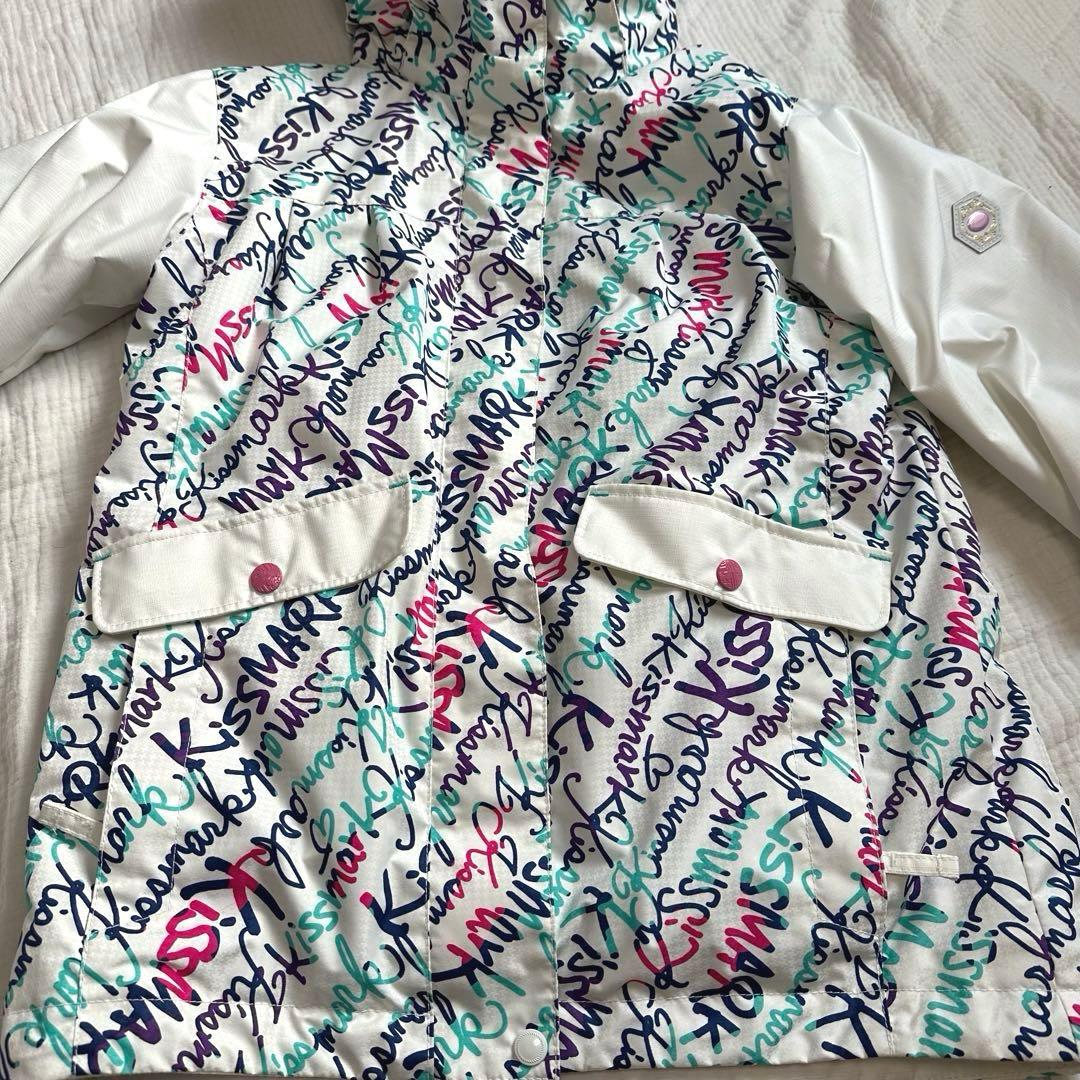 美品☆キスマーク スキー スノーボードウェア 上下 セットアップ レディース L