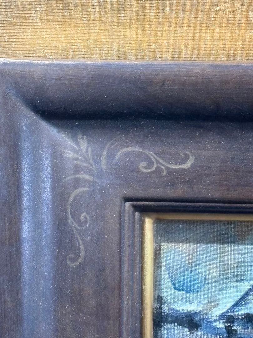 宮前文平　海岸風景　静岡県伊豆　絵　絵画　油彩　額