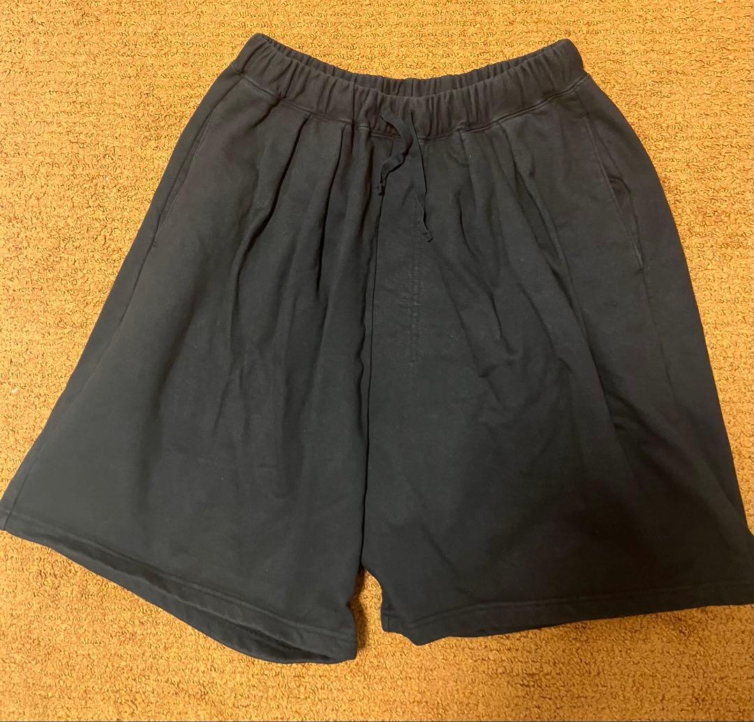 パンツ ANCELLM TUCK SWEAT SHORTS(BLACK)
