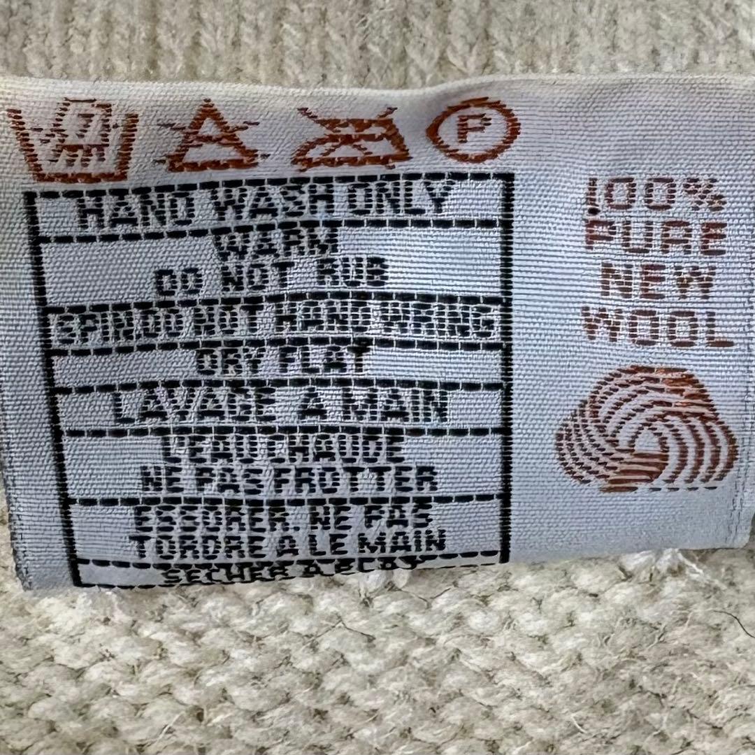 【XL】Jamieson's ウール クルーネック ニット セーター アイボリー