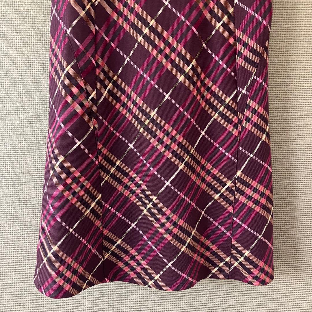 極美品 バーバリーブルーレーベル ワンピース ノバチェック 38