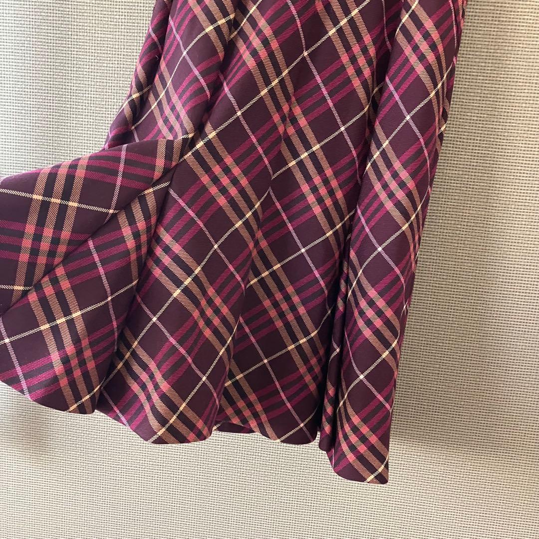 極美品 バーバリーブルーレーベル ワンピース ノバチェック 38