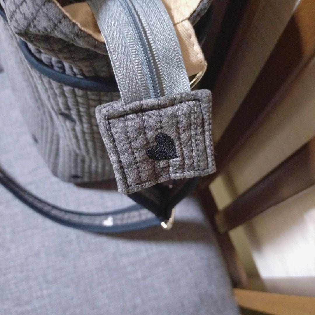 まっきー　ポケットいっぱいヌビバッグ　ファスナーバッグ　ハンドメイド