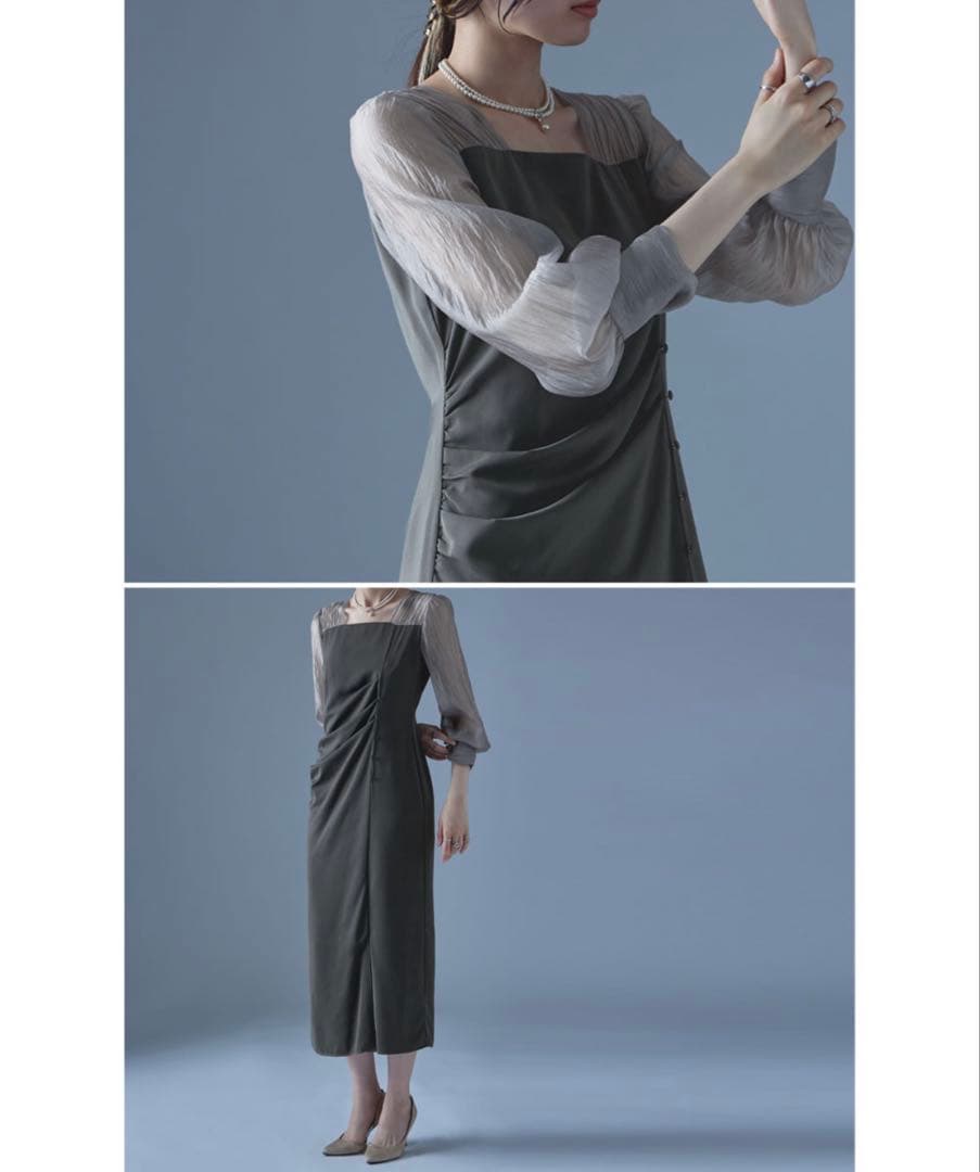 etoll. エトル　チャコール パーティードレス