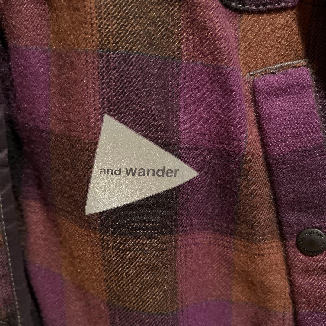 and wander ダークパープル ジャケット サイズ2