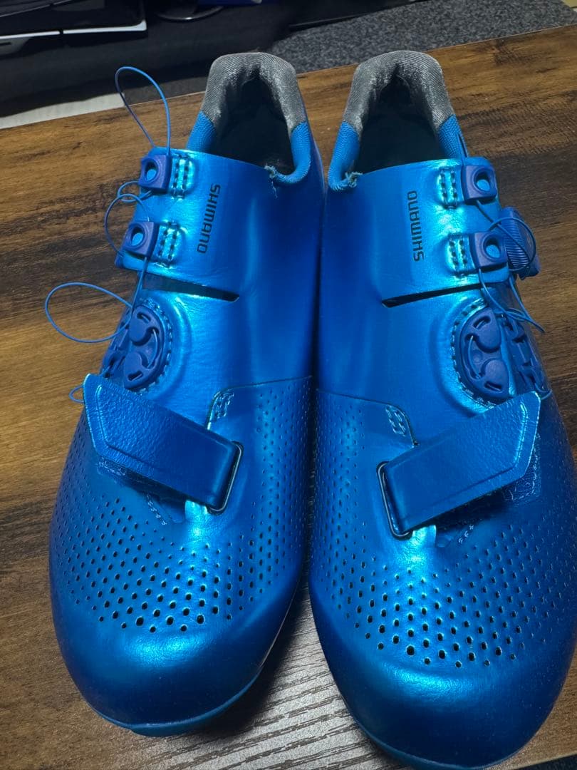 Shimano RC9T BOA ダイヤル ロードバイクシューズ 青
