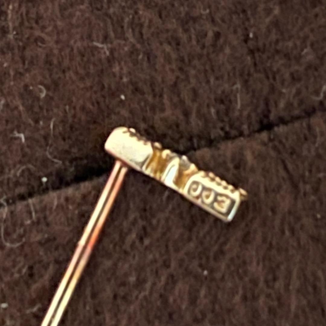 アガット　k10ダイヤスタッドピアス　片耳のみ