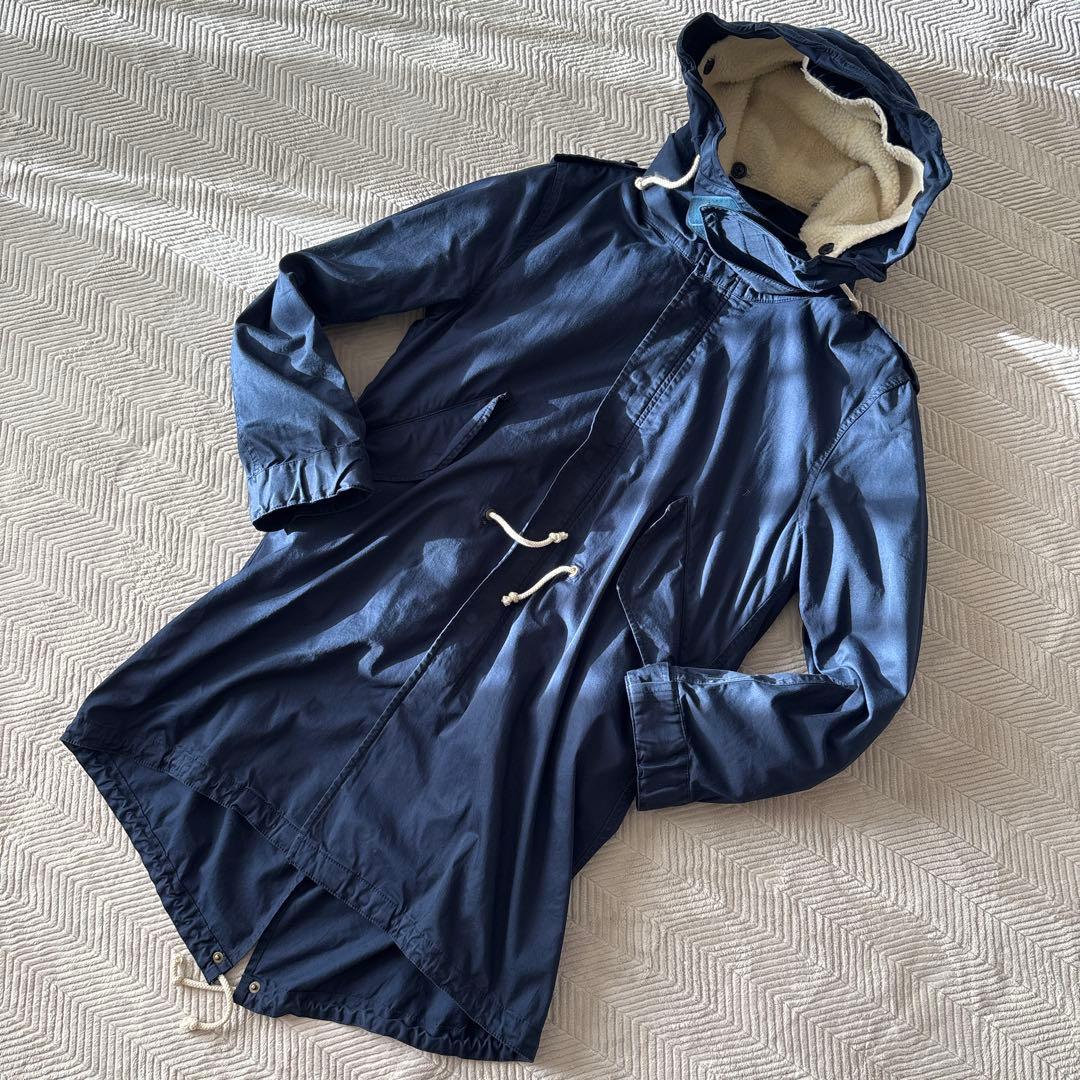 まさ裏ボアインナー付モッズコートL 紺