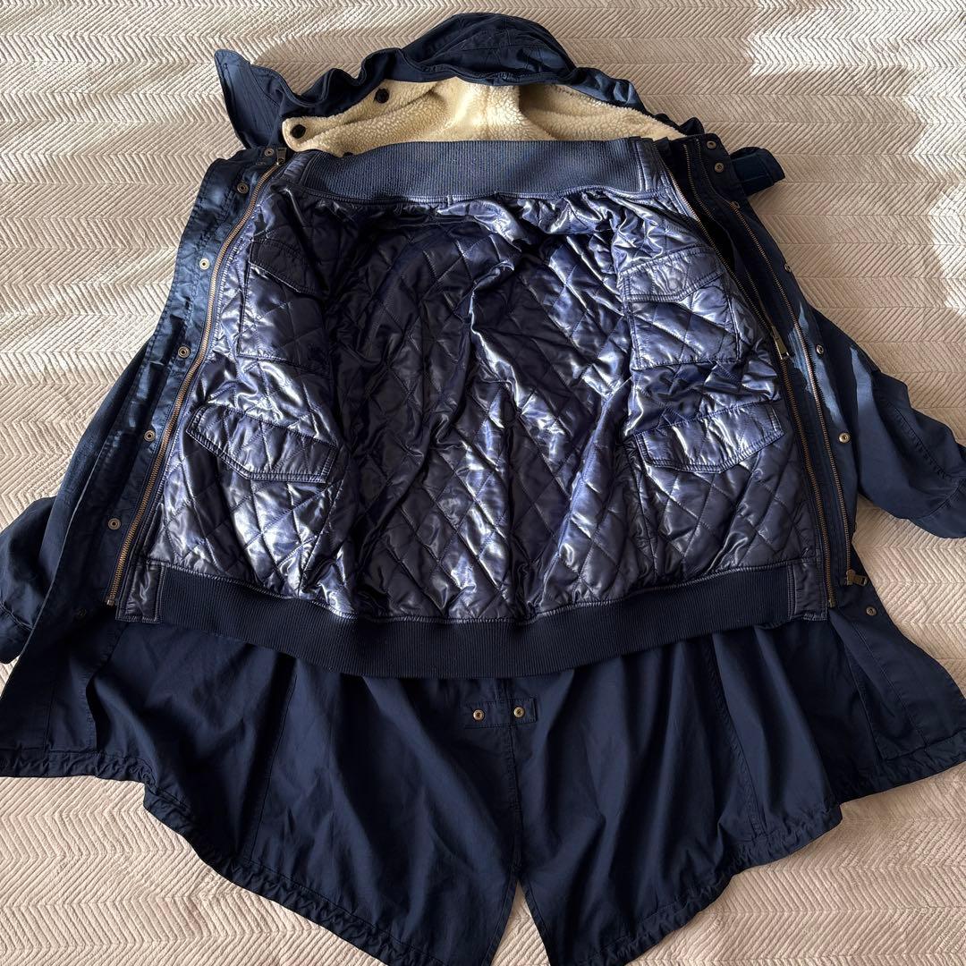 まさ裏ボアインナー付モッズコートL 紺