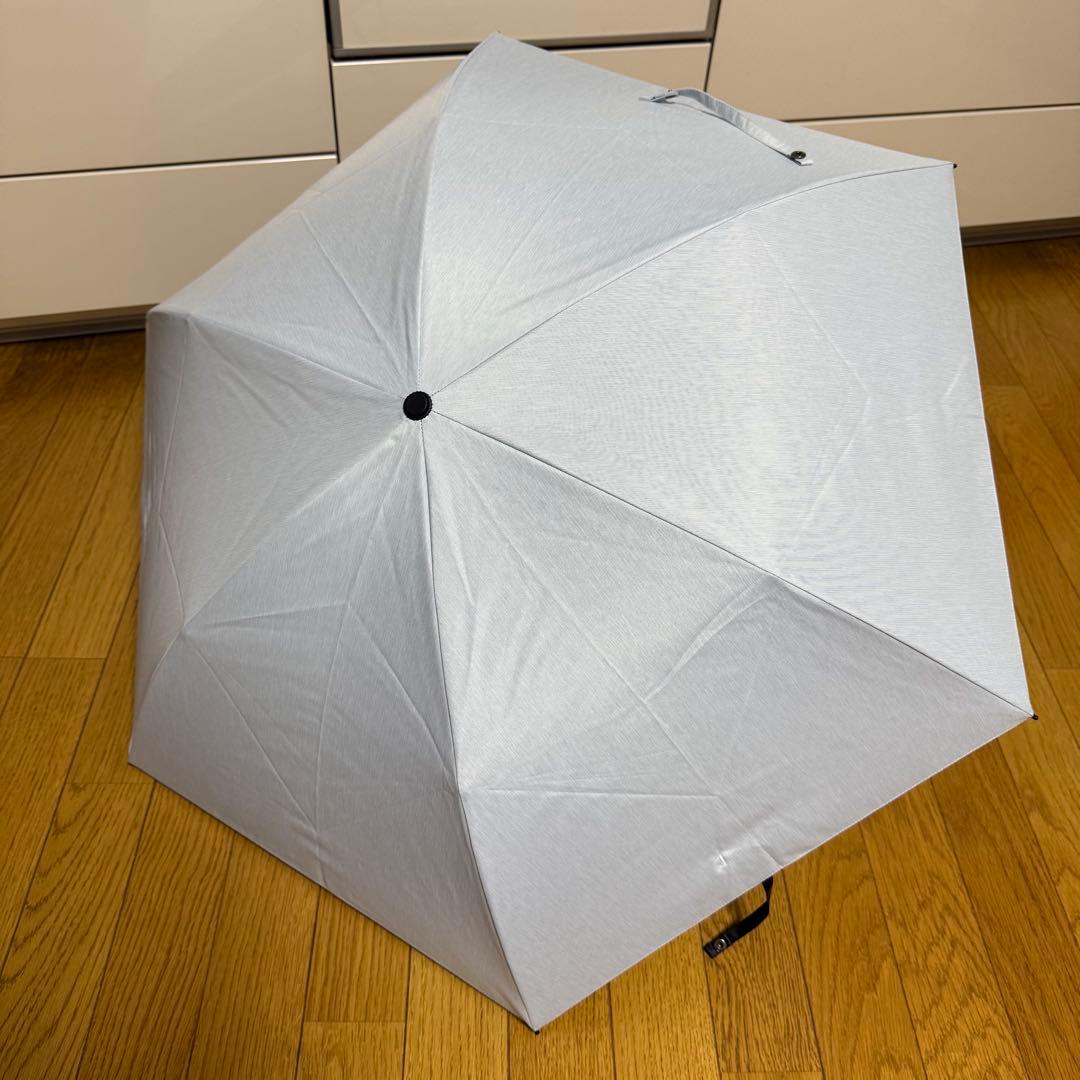 サンバリア100　２段折コンパクト　moku　ブルー　日傘