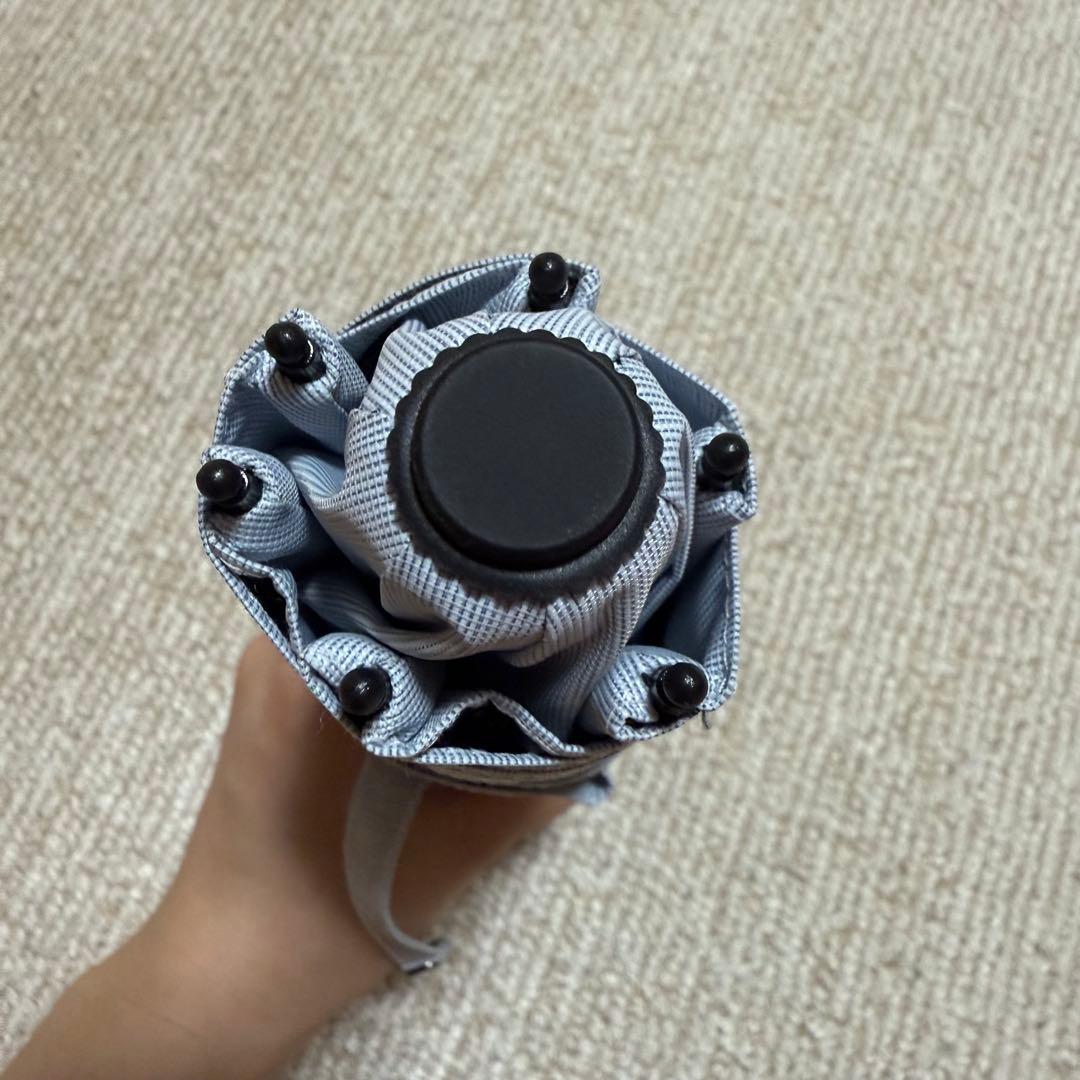 サンバリア100　２段折コンパクト　moku　ブルー　日傘