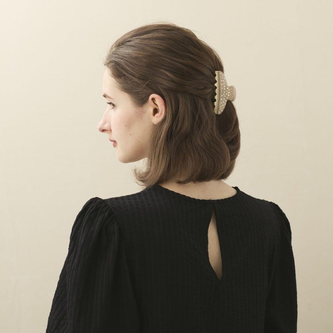 アレクサンドルドゥパリ ヘアクリップ　M ベージュ