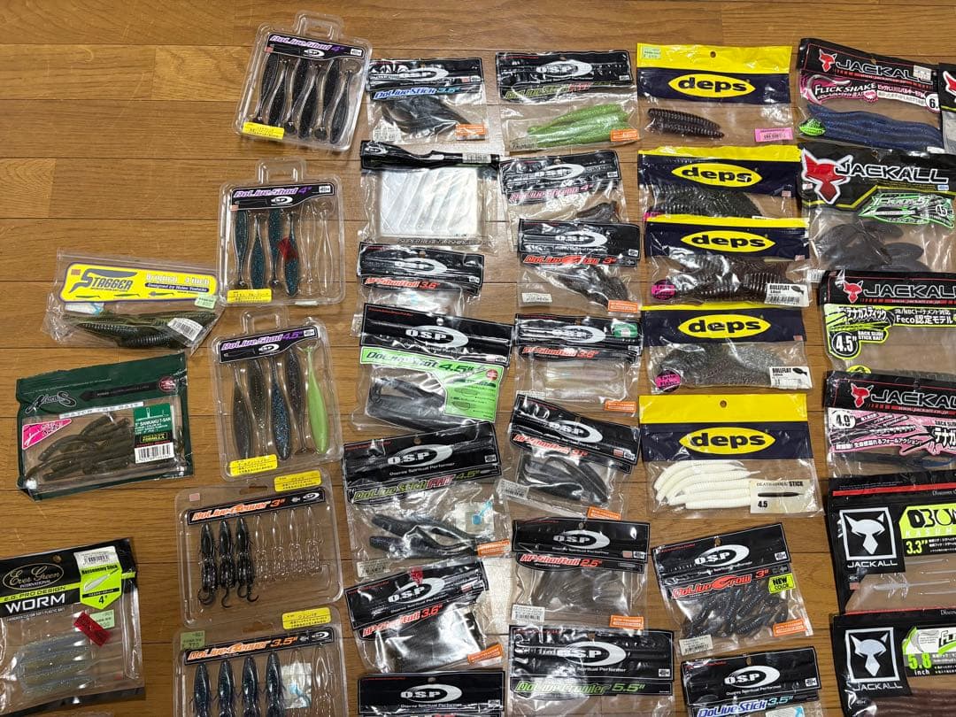 バス釣りルアーワームセット　約200個　大量 バスフィッシング　バス釣り