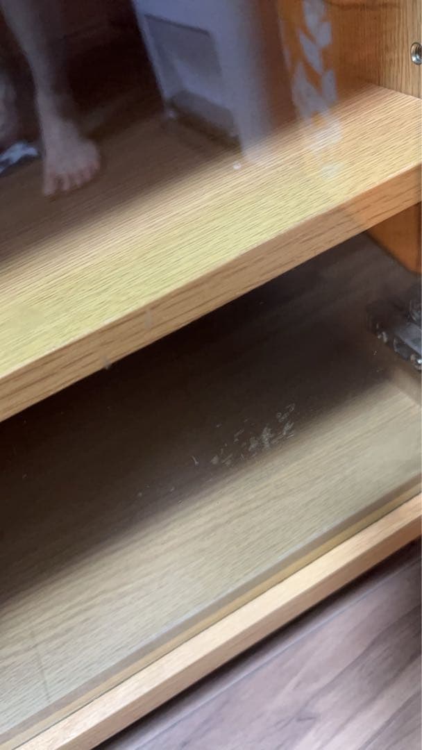 無印良品 木製ガラス扉キャビネット オーク 幅80×奥行40×高83