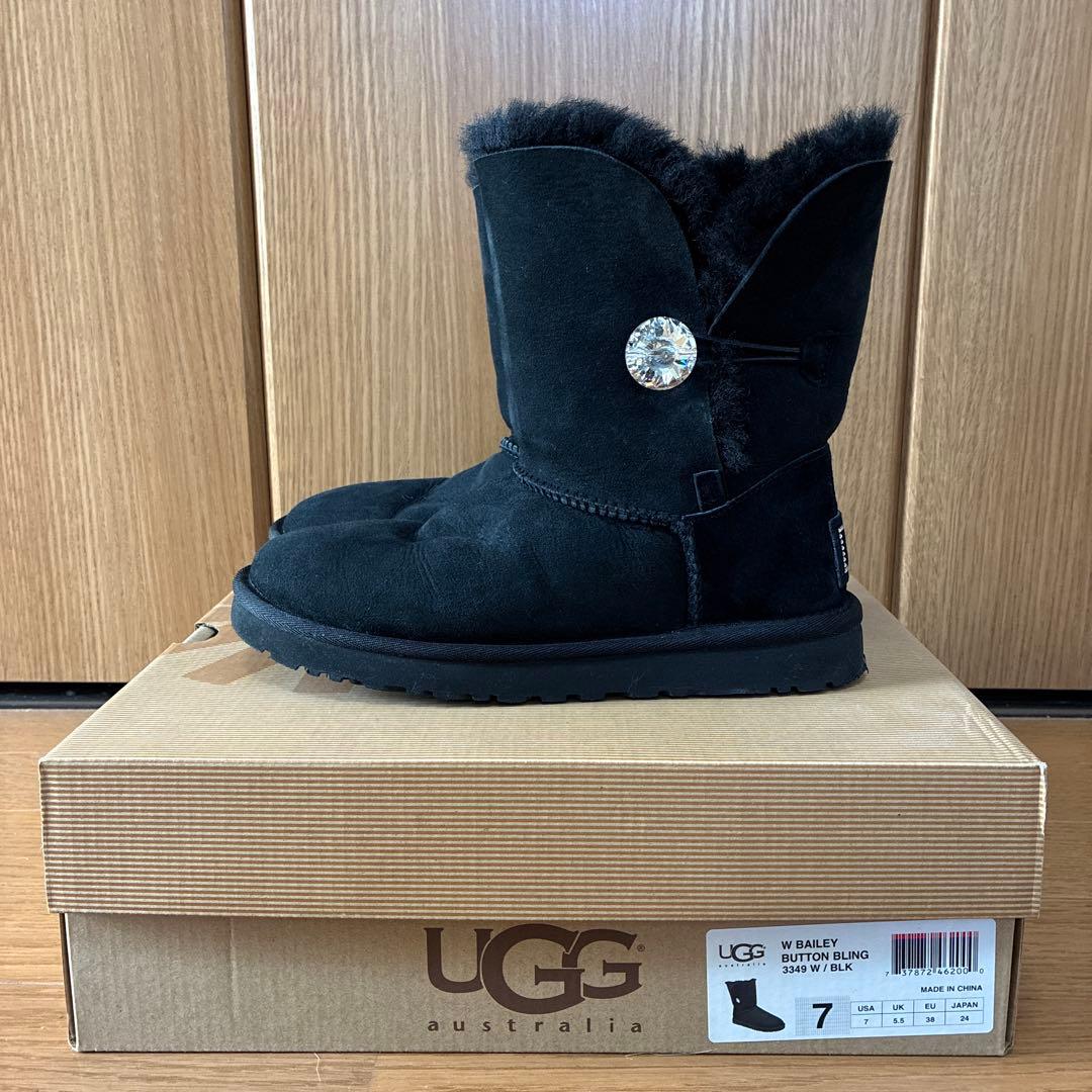 UGG アグ　ムートンブーツ　スワロフスキー(24cm)