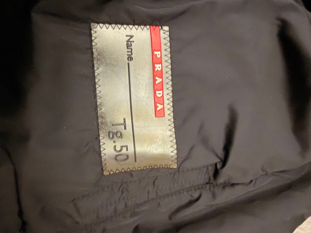 PRADA プラダ SGV294 パデットコート リネアロッサ 黒 50