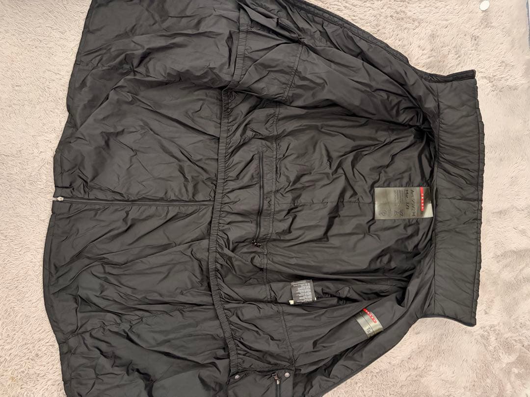 PRADA プラダ SGV294 パデットコート リネアロッサ 黒 50