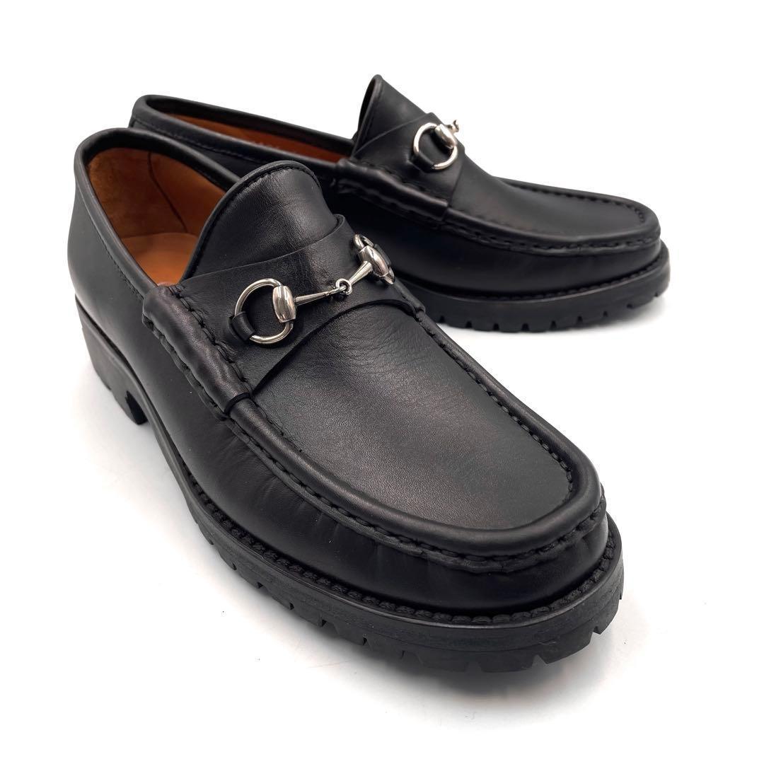 《未使用品》グッチ ホースビット ビットモカシン レザー 6 1/2 6105